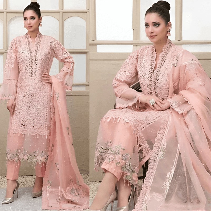 Light Pink Georgette Pakistani Salwar Kameez