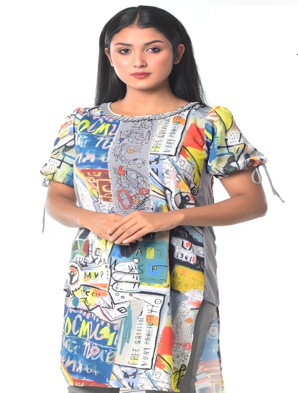Charming Short Sleeves Print Dress