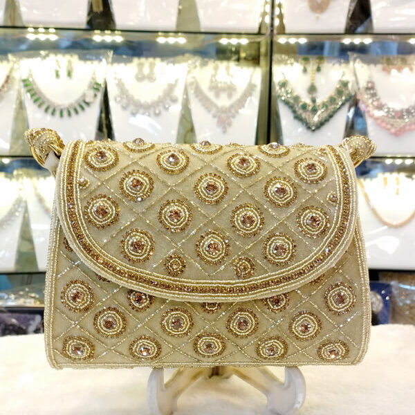 Golden Elegance Joypuri Handbag