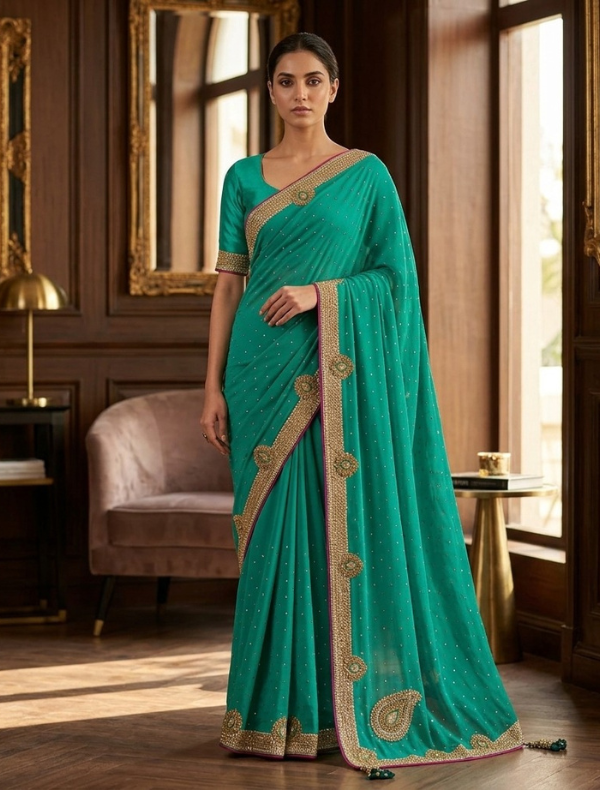 ITALIAN SHAINING WEAR SAREE (SILK)