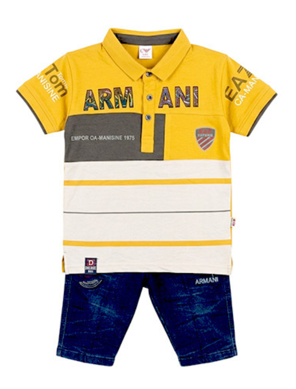 T-Shirt and Denim Shorts