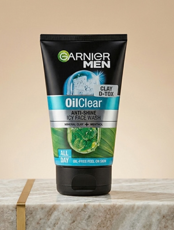 Garnier Men Oil Clear Deep Cleansing Clay D Tox Icy Face Wash Oil Free Feel 100gm
