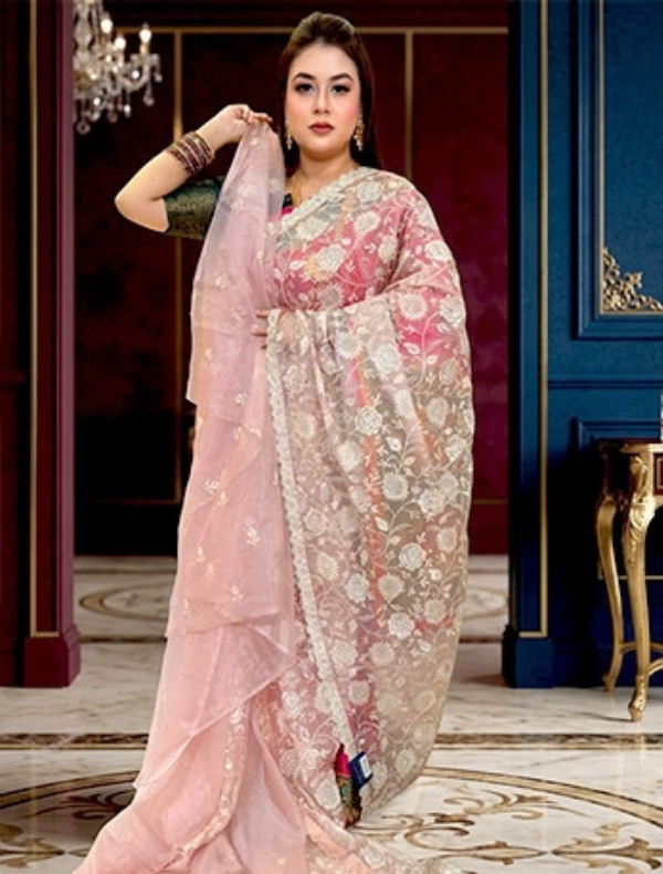 INDIAN PARTY SHAREE (MUSLIN)