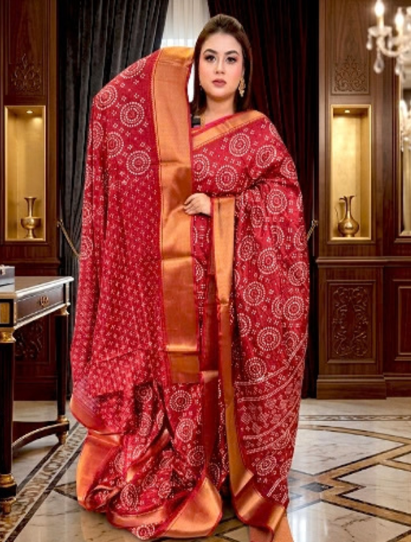 INDIAN SHAREE RANDUM USE (HALF SILK)