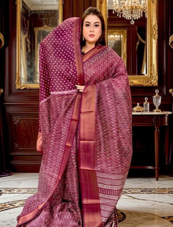 INDIAN SHAREE RANDUM USE (HALF SILK)